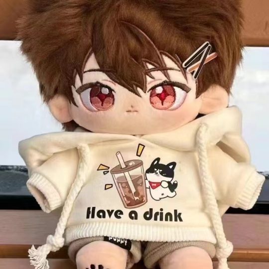 【奶茶卫衣套装】【娃衣】棉花娃娃娃衣20厘米可换装男娃女娃毛绒公仔套装娃衣礼物-棉花屋