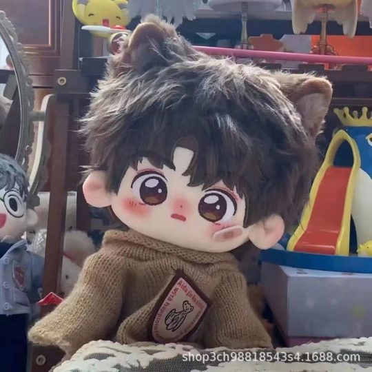【酒红色毛衣套装】【娃衣】棉花娃娃娃衣20厘米可换装男娃女娃毛绒公仔套装娃衣礼物-棉花屋