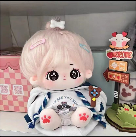 【本白郁金香套装】【娃衣】棉花娃娃娃衣20厘米可换装男娃女娃毛绒公仔套装娃衣礼物-棉花屋